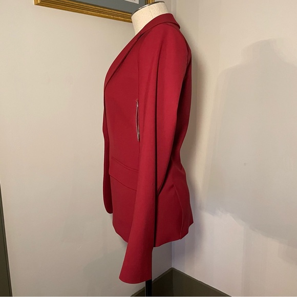 Theory Gabrielle Flame Red Women's Blazer Size: 00 - Picture 3 of 8